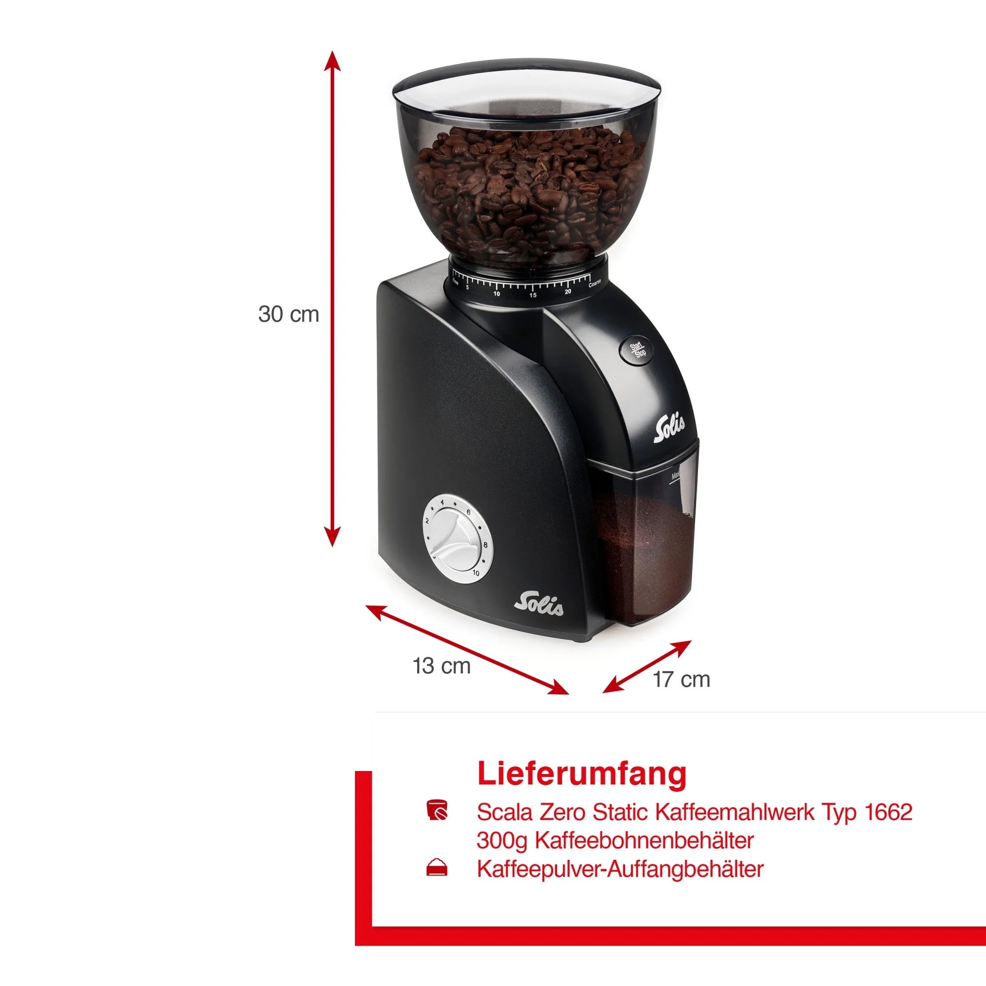 Solis Scala Zero Static Kaffeemühle (Schwarz) - Image 13